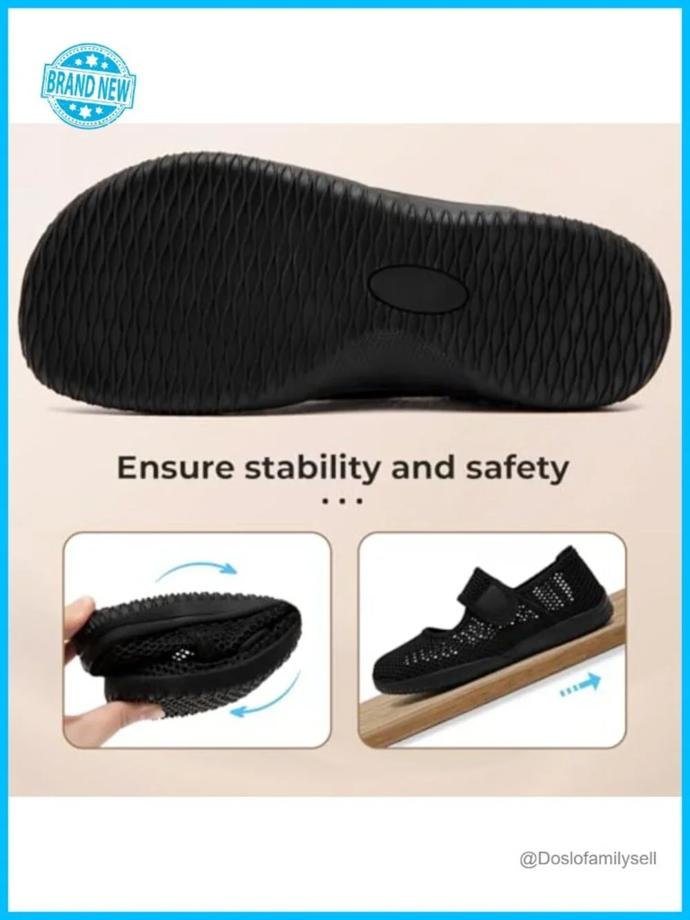 Wide Diabetic Barefoot Walking Shoes Mary Jane Hook & Loop Women's